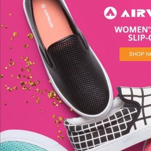 Perforated Black Slip on Sneakers